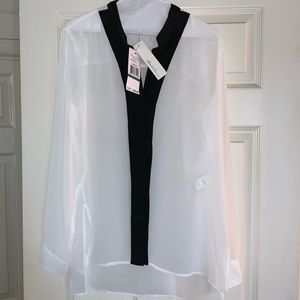 Sheer Button Up Blouse